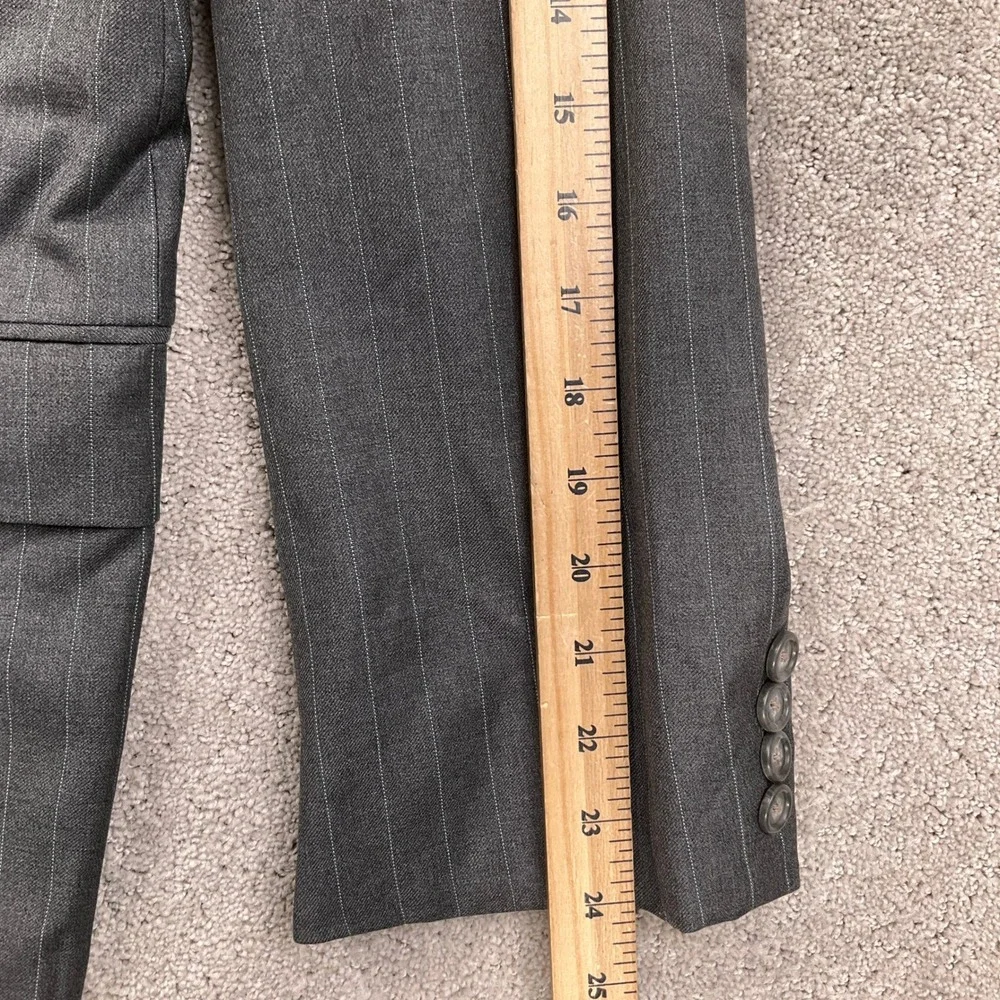 Hickey Freeman Blazer Mens 44R Gray Pinstripe Madison‎ Wool Suit Jacket USA VTG
